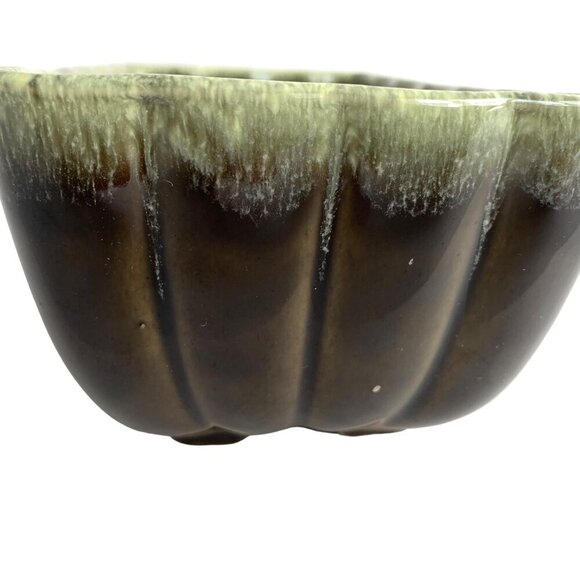 Hull Pottery Rectangular Planter F42 8.5 x 5" Green White Drip - Picture 5 of 9